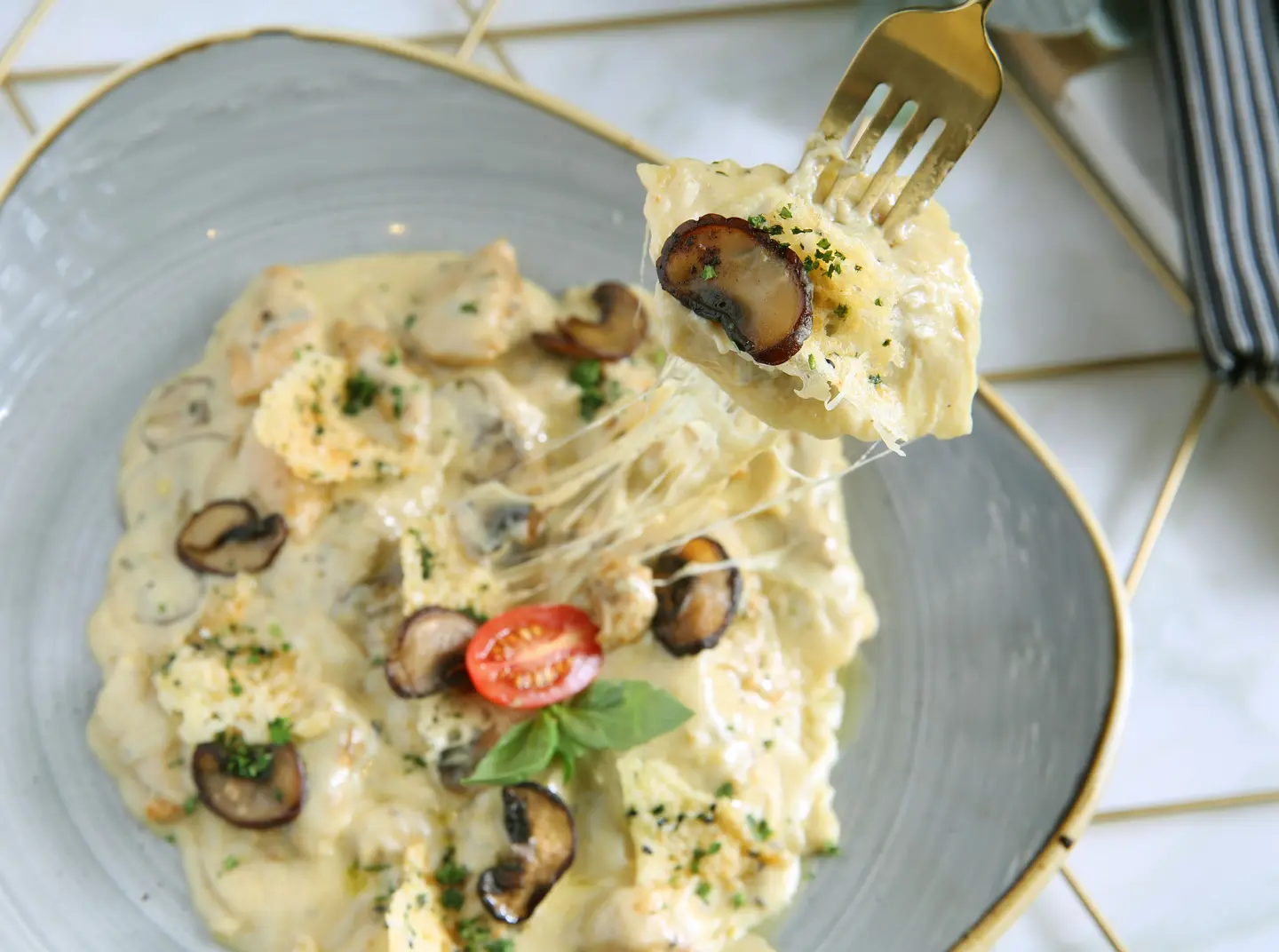 Mushroom Chicken Ravioli