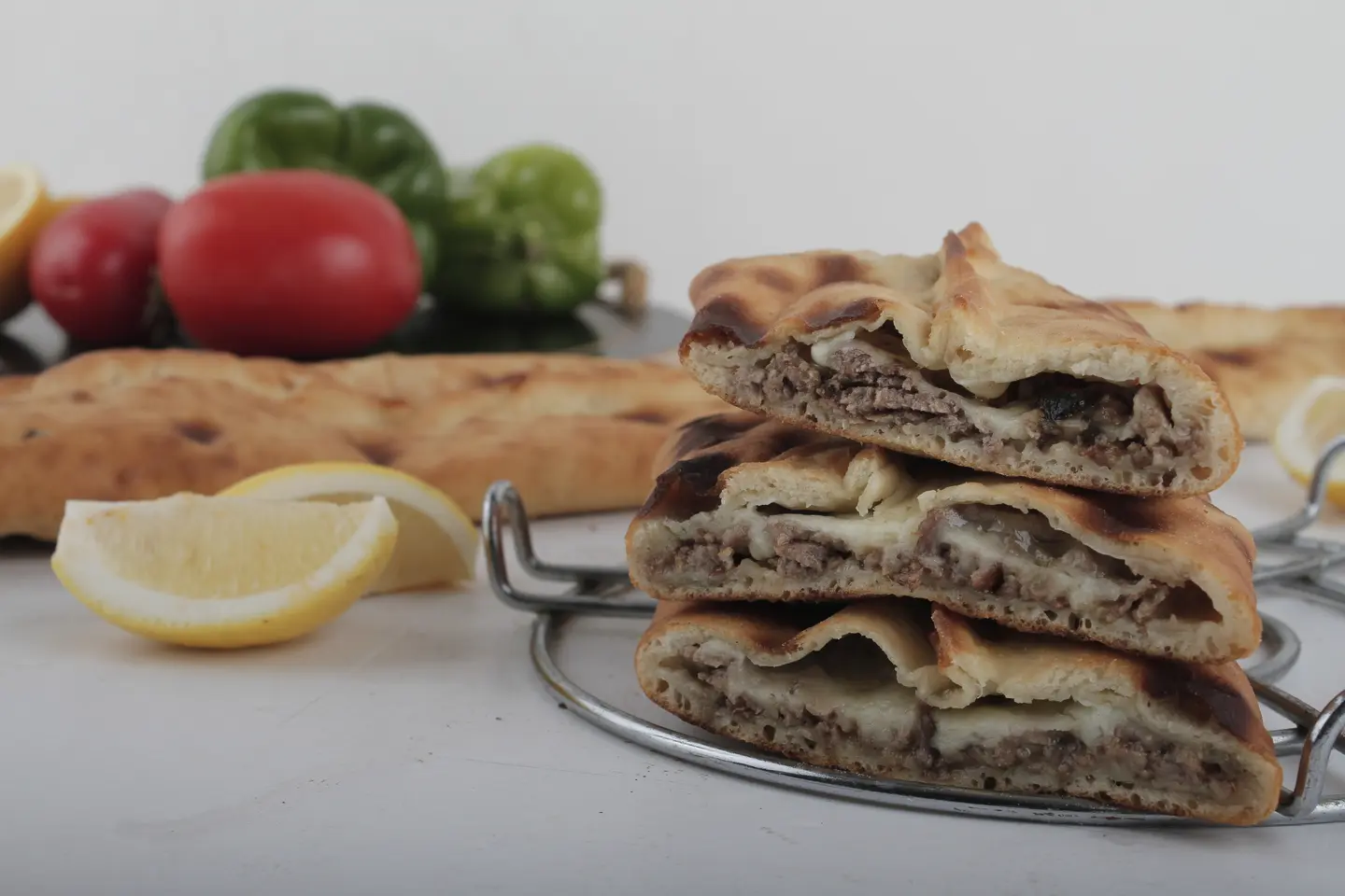 Meat Shawarma Pie With Cheese