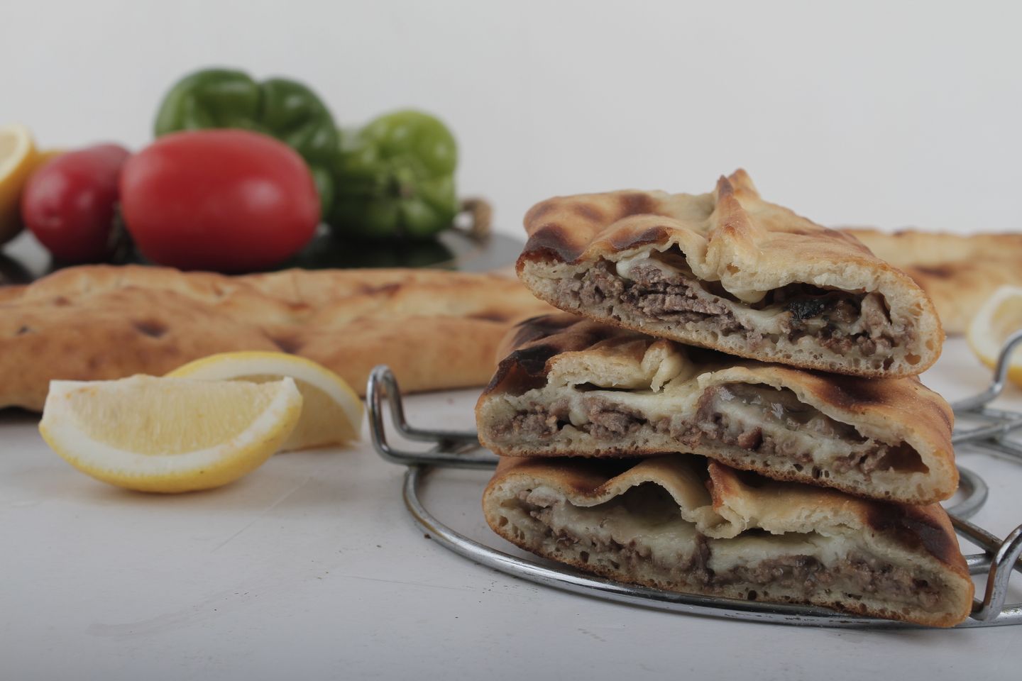 Meat Shawarma Pie With Cheese