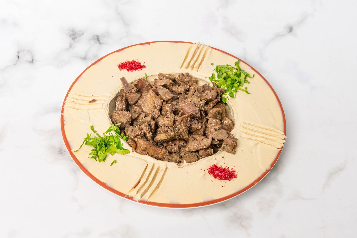 حمص بالكبدة