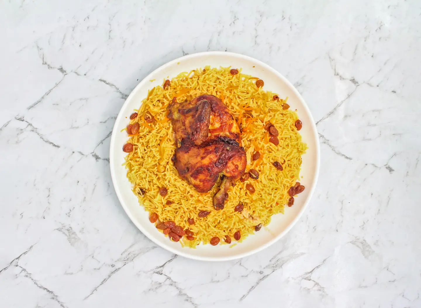 Half Grilled Chicken With Rice