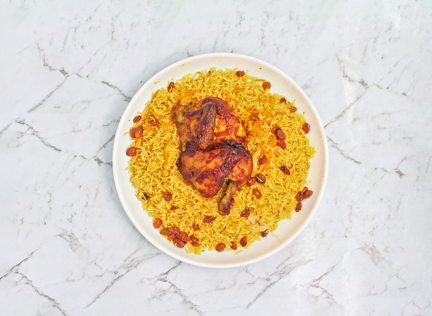 نصف دجاجة شواية مع رز