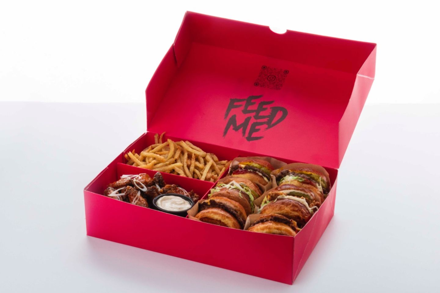 Gathering Box 6 Mini Burgers + Wings & Fries