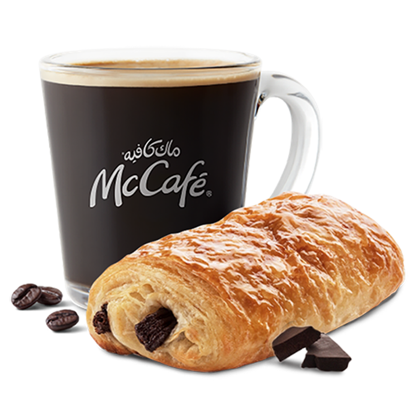 Croissant Chocolate With Coffee