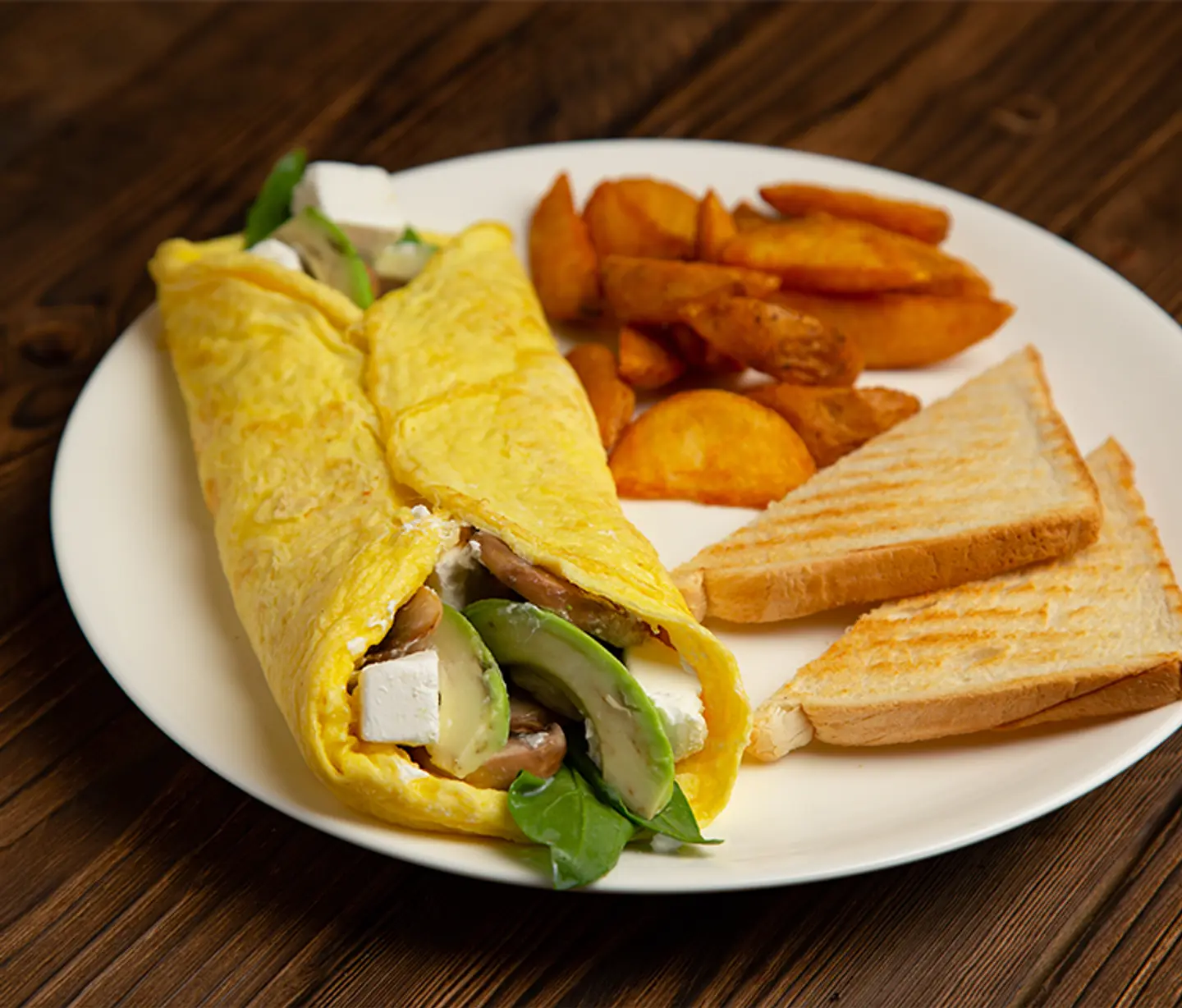 Spinach And Avocado Omelette