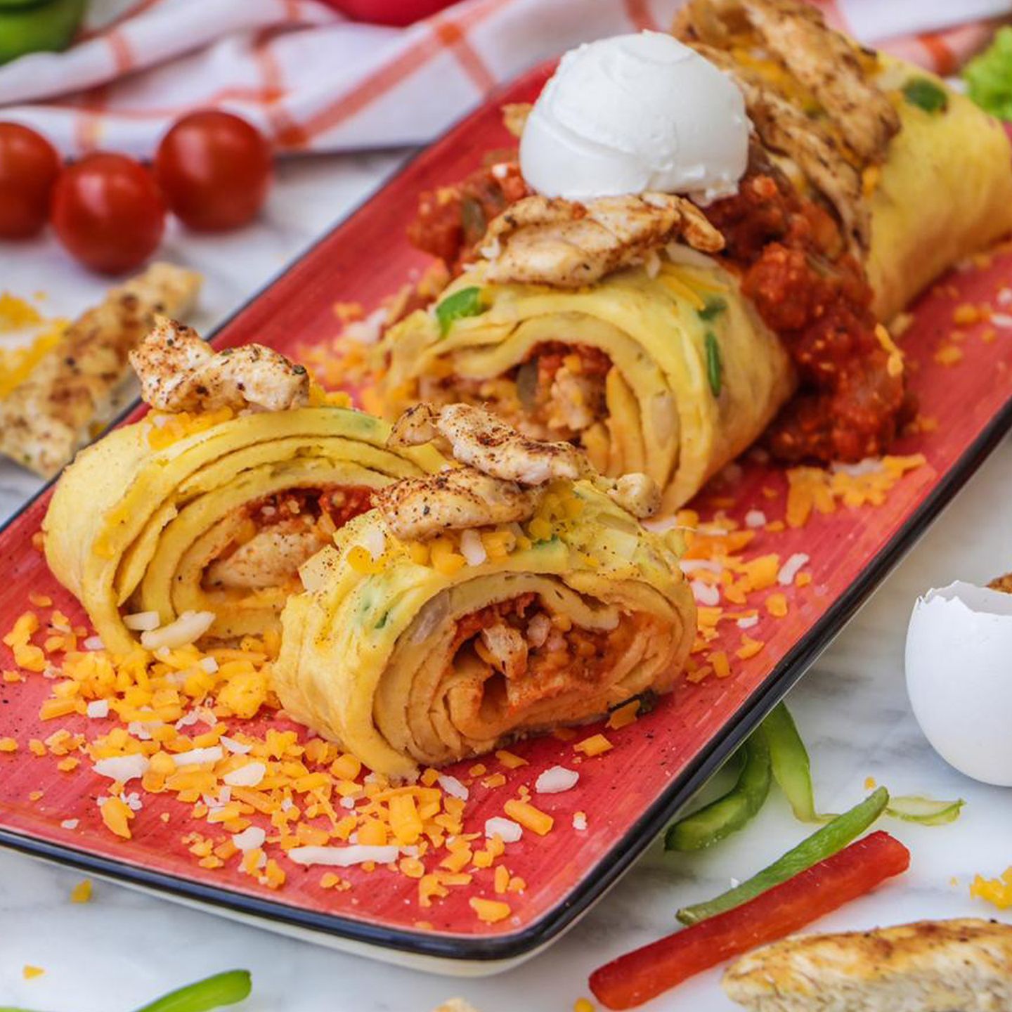 Chicken Fajita Omelette