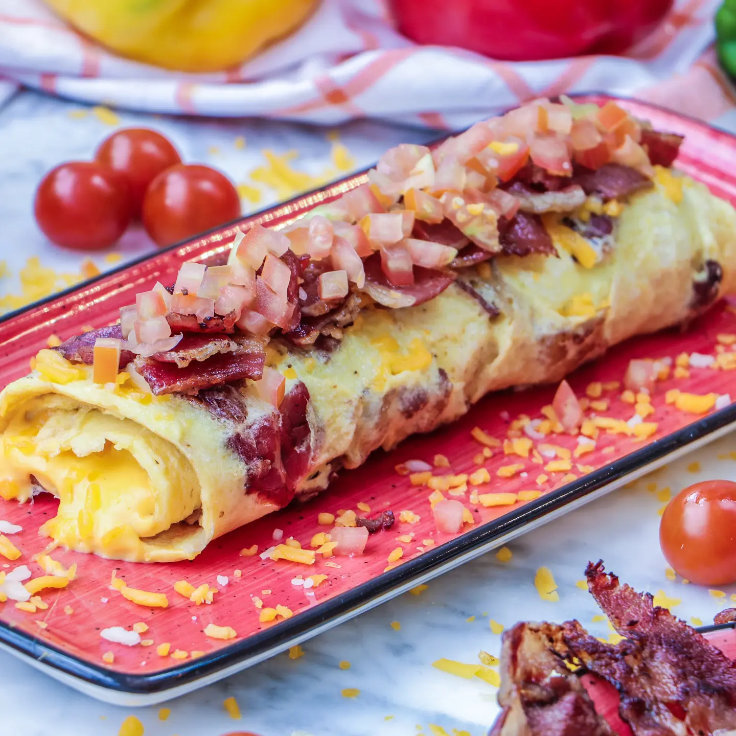 Beef Bacon Omelette