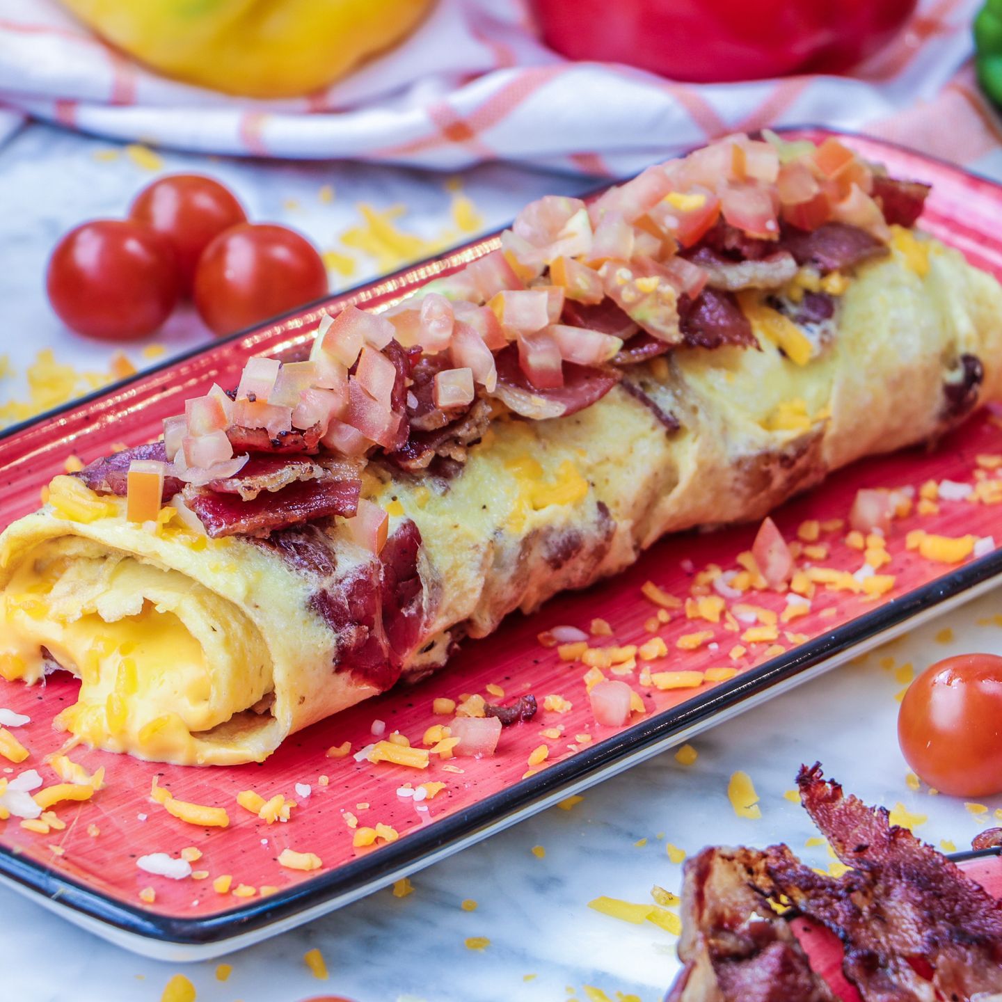 Beef Bacon Omelette