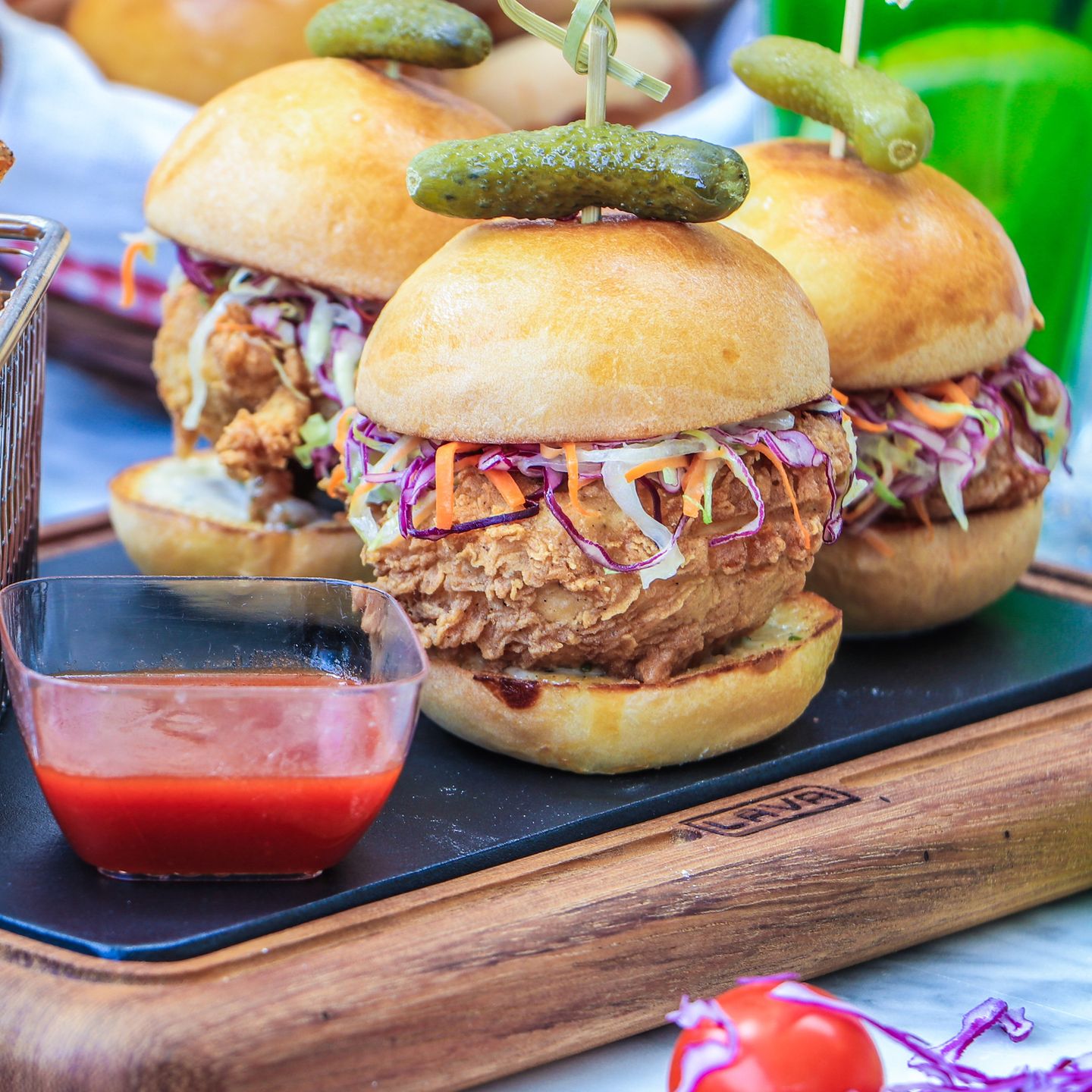Chicken Sliders With Coleslaw