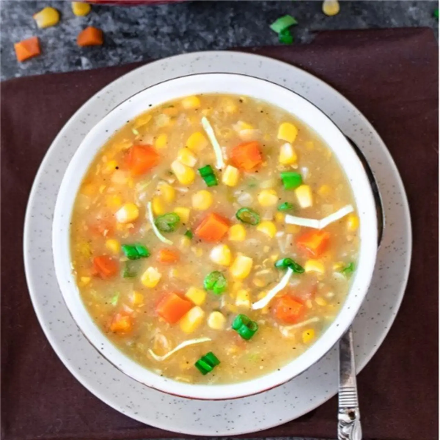 Sweet Corn And Vegetable Soup