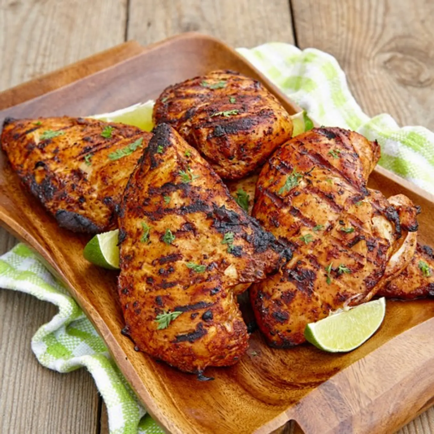 A Whole Chicken On Charcoal Plain