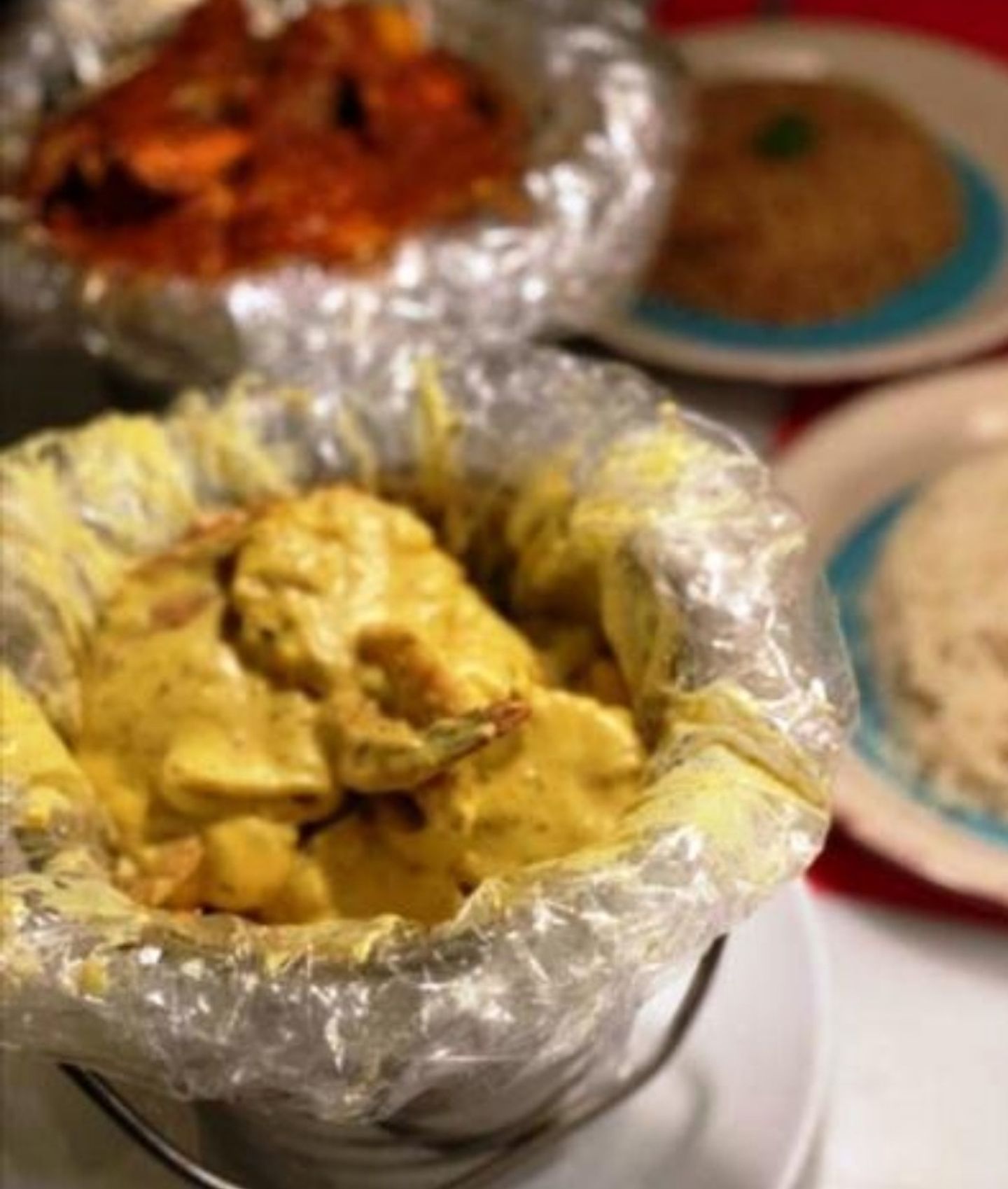 سطل روبيان صوص احمر سبايسى
