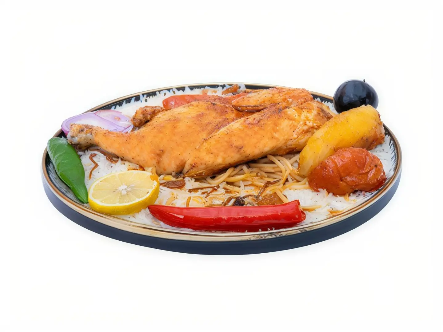 نص دجاج مدفون - ارز بشاور