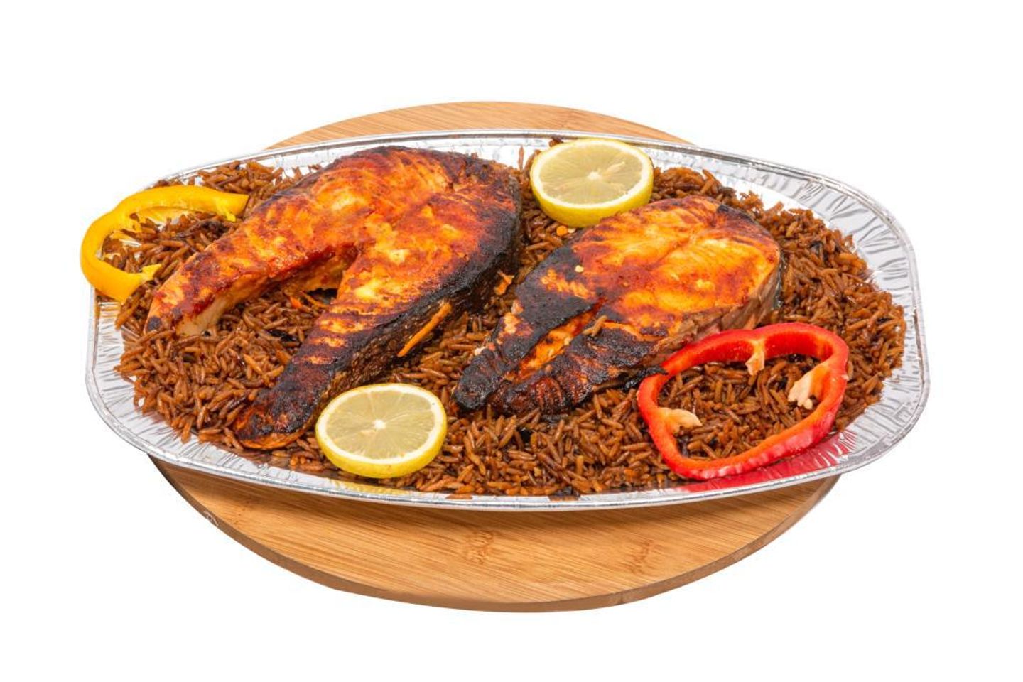 وجبة شرائح سمك السالمون لشخصين