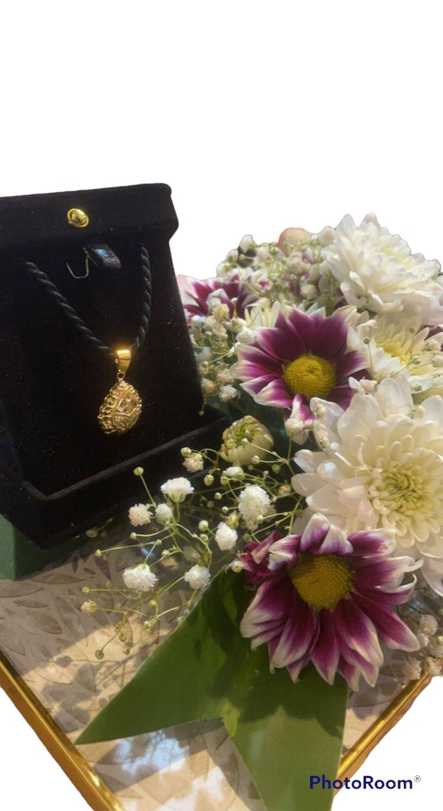 Wooden Base With Creez ,Flower
