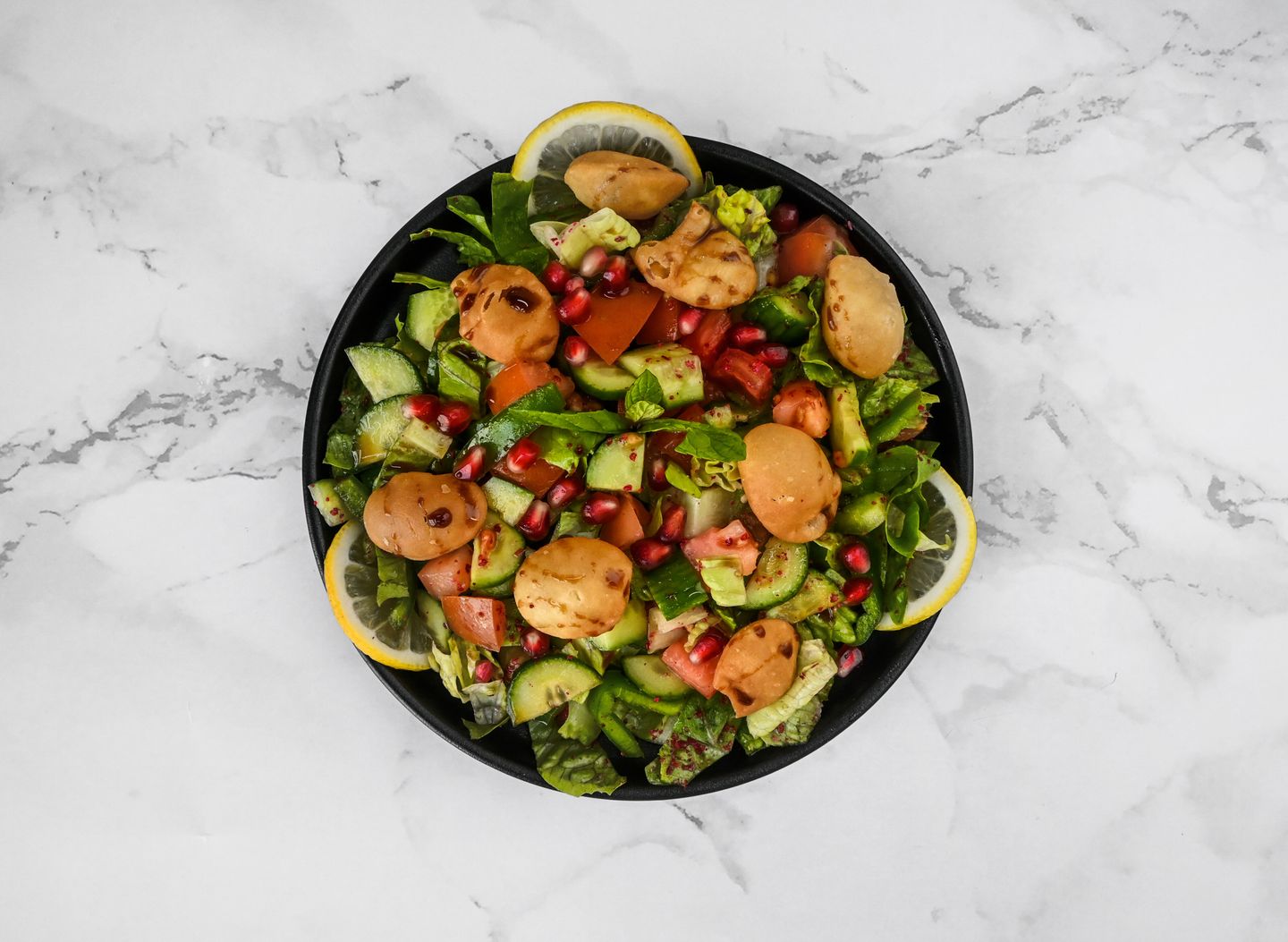 Fattoush With Pomegranate Molasses