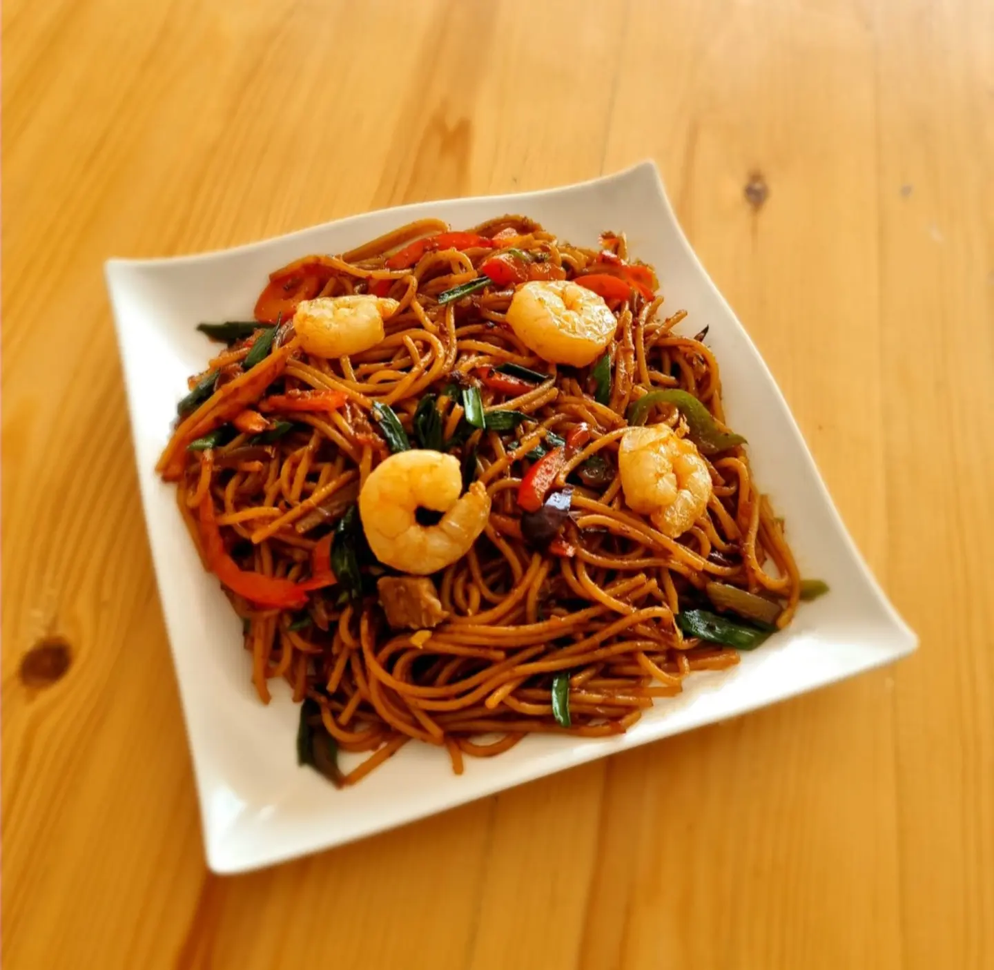 Shrimp Fried Pasta