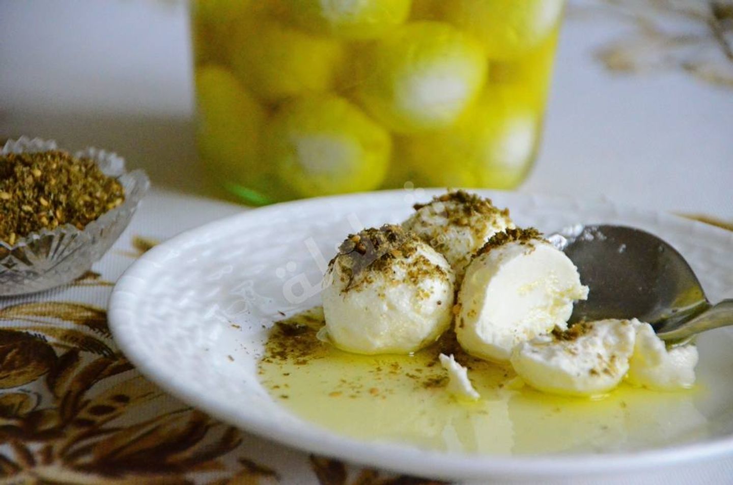 لبنة شامية بزيت الزيتون
