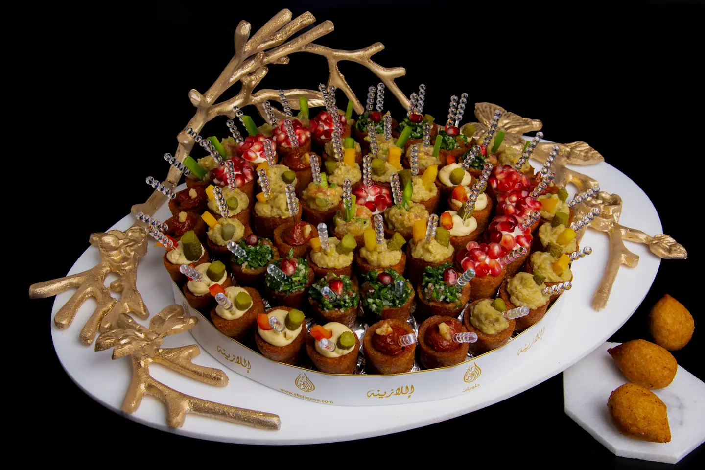 Open Kibbeh Tray Mixed With Special Occasions