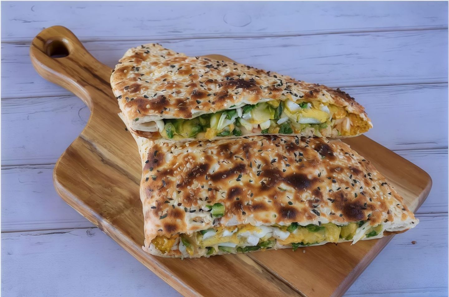 فطيرة فلافل بيض مقلي