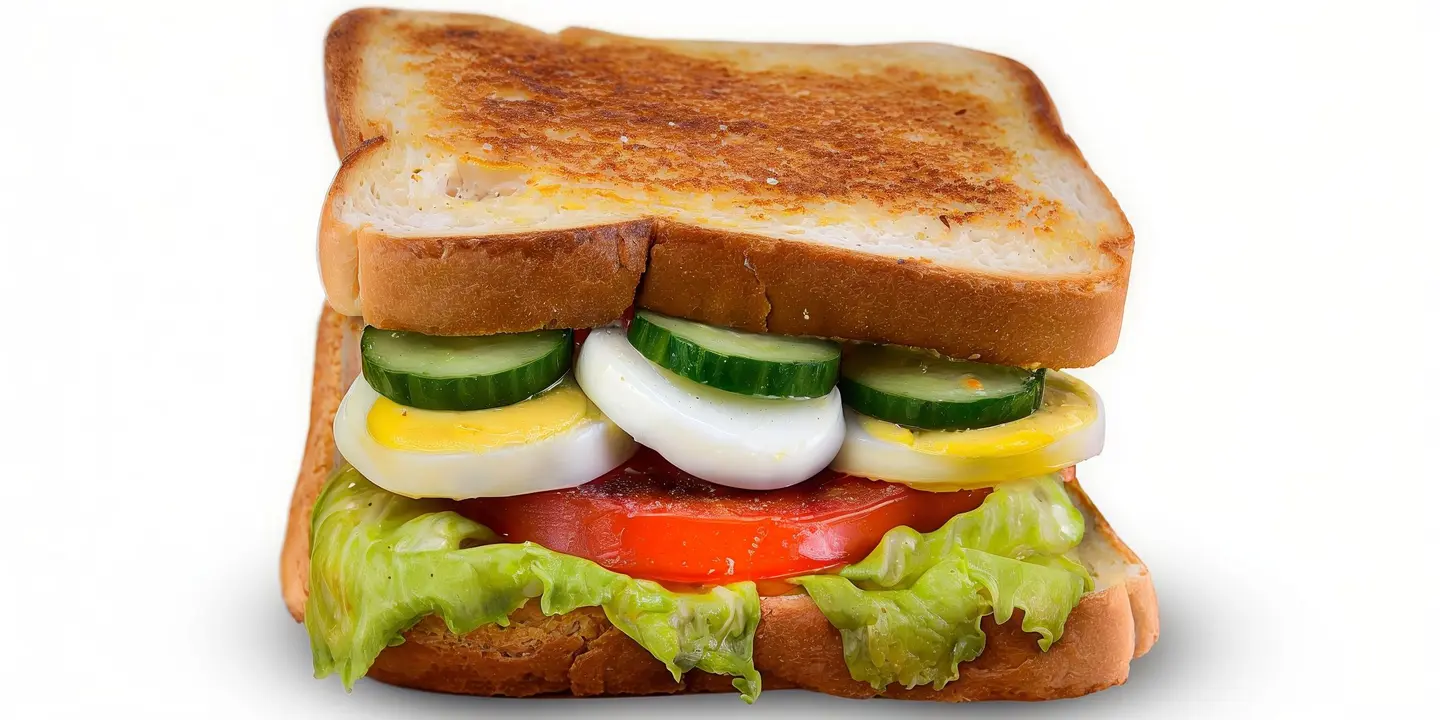 Boiled Egg Sandwich With Cheese