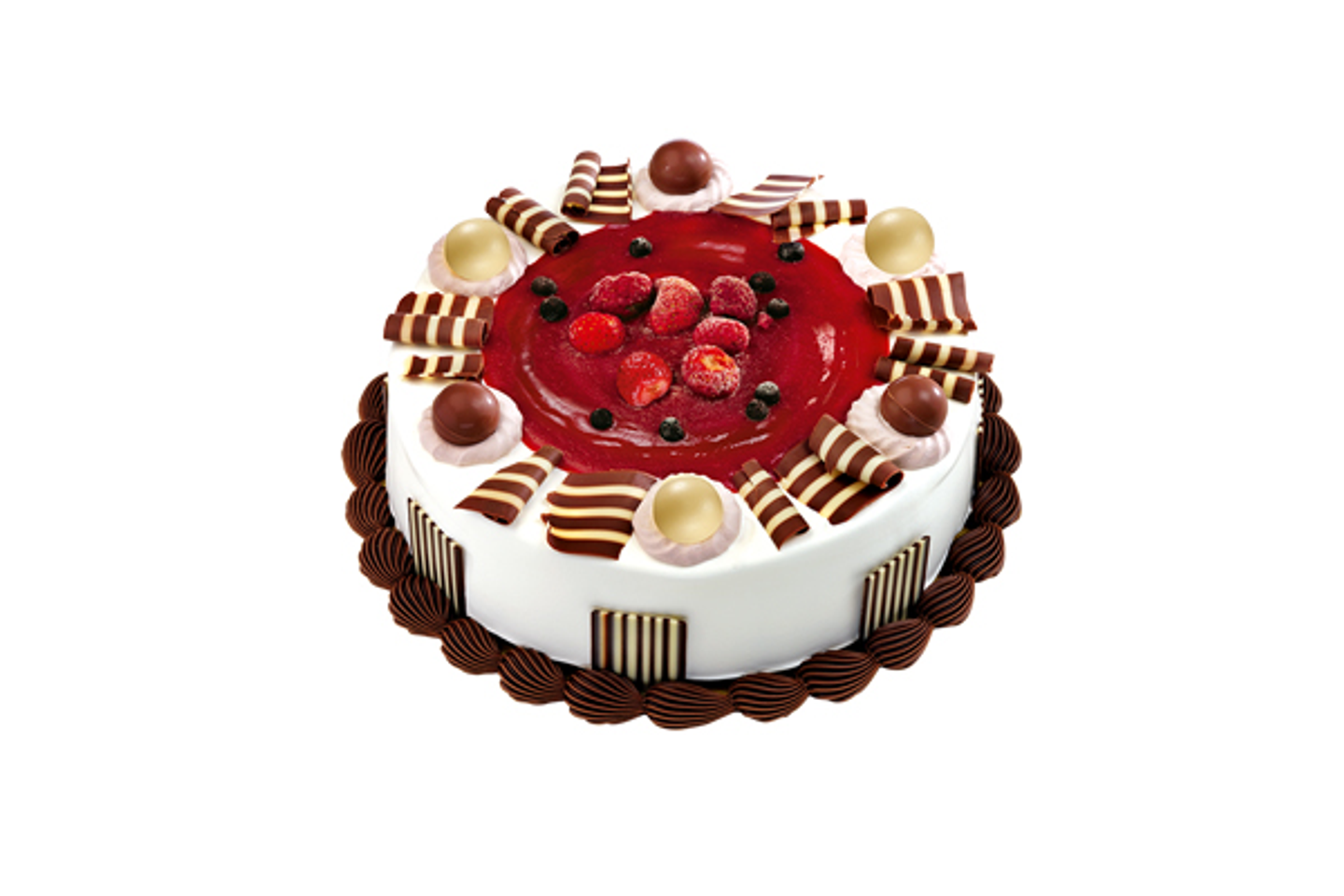 Large Round Cake   Praline Berry Splendor