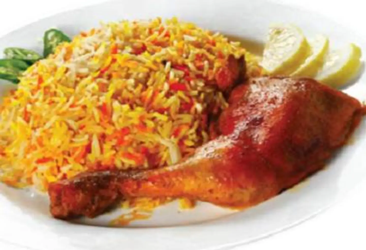 ربع دجاجة فرن مع الأرز والشوربة