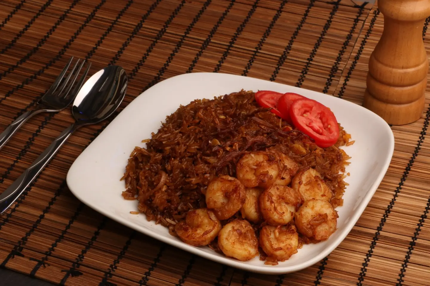 أرز مقلي جمبري