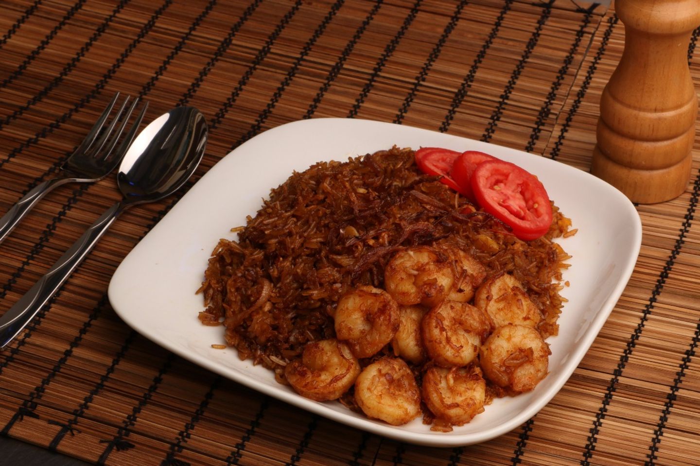أرز مقلي جمبري