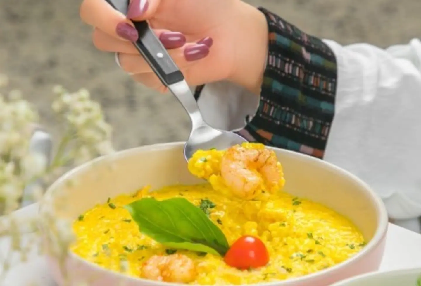 Saffron Risotto With Shrimp