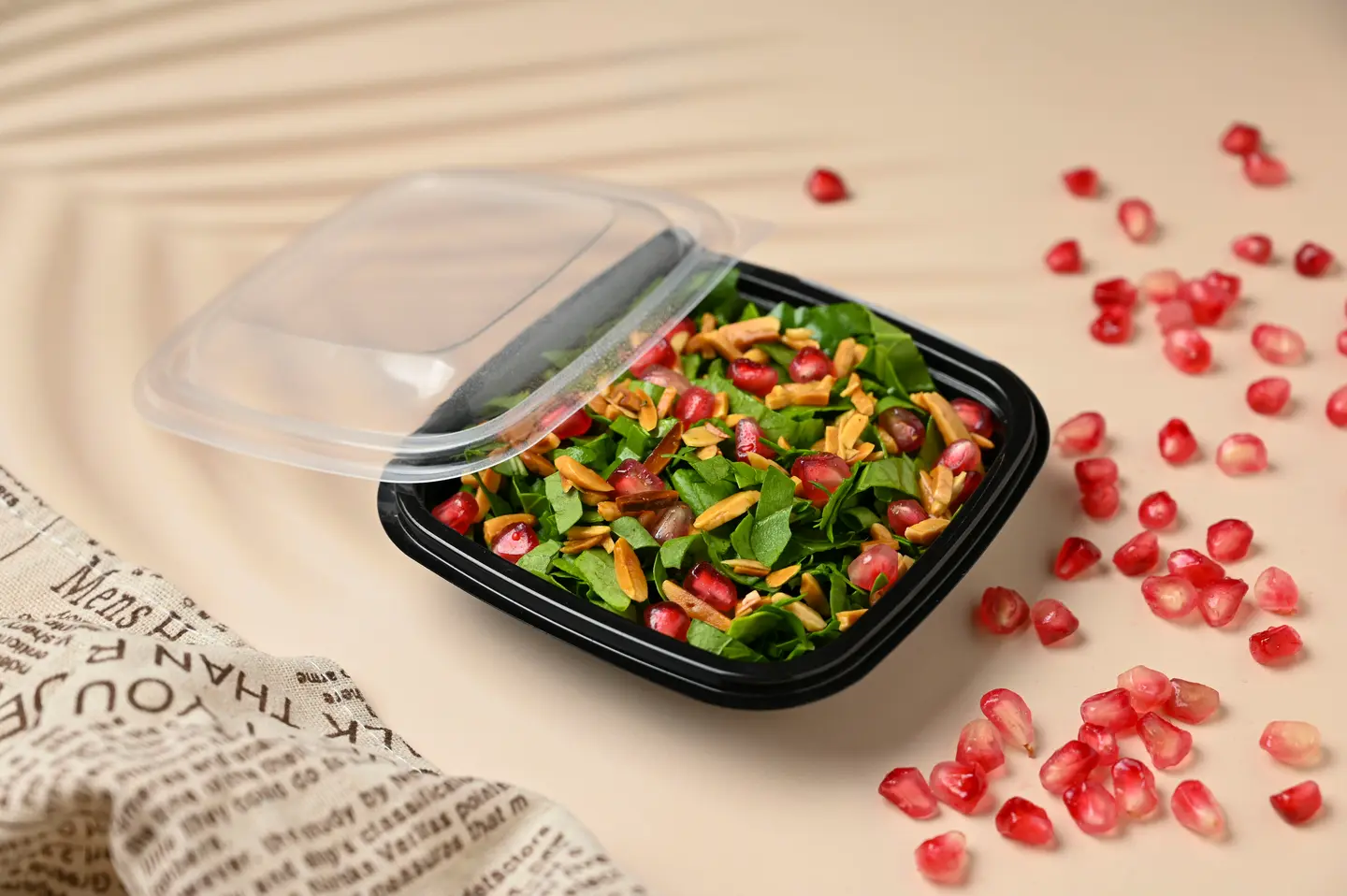 Watercress Salad With Roasted Almonds And Pomegranate