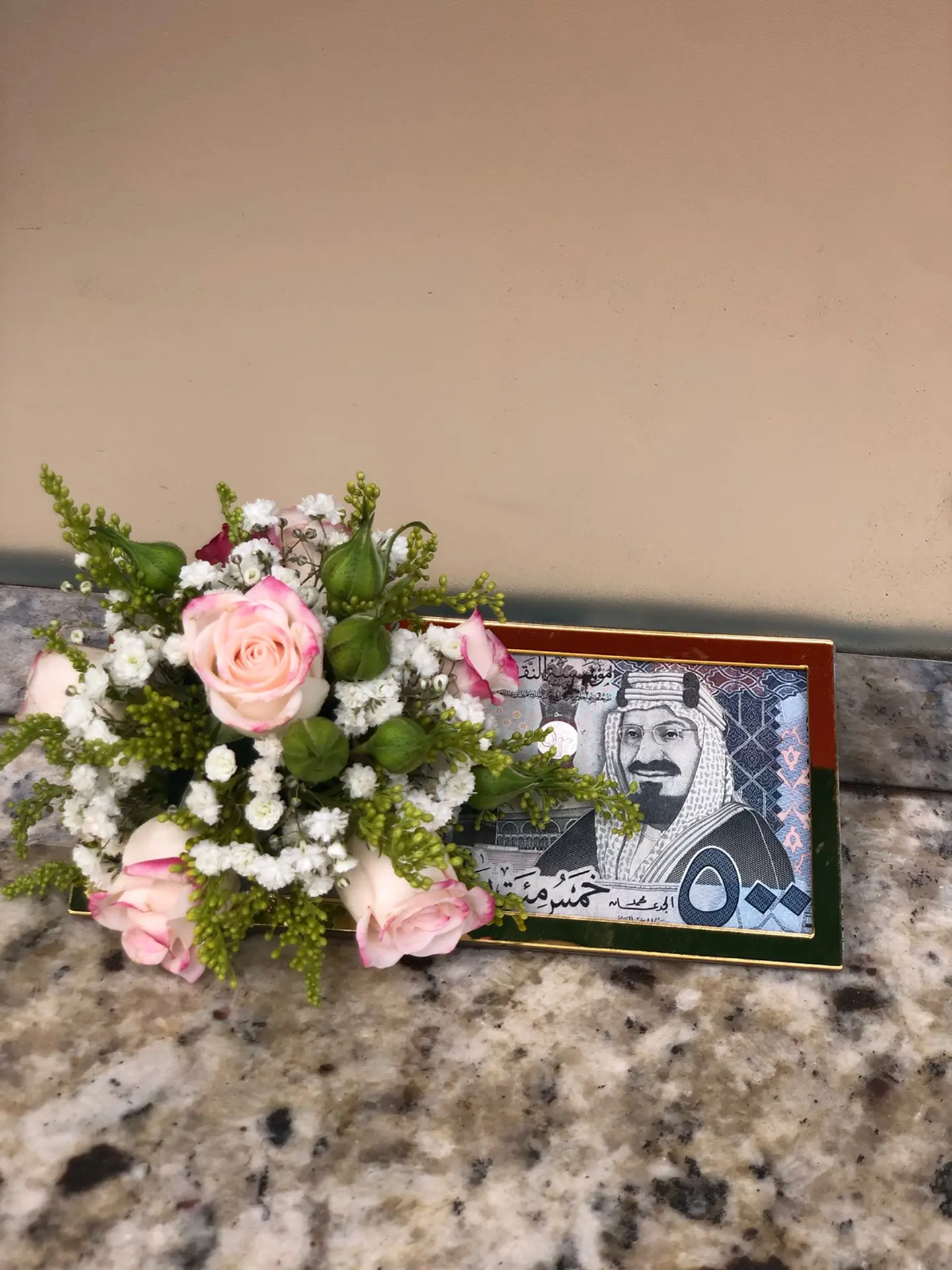 Acrylic Envelope With Side Flowers