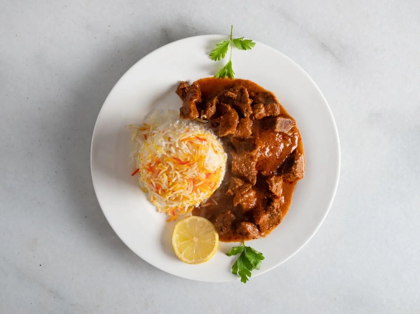 برياني لحم مع أرز