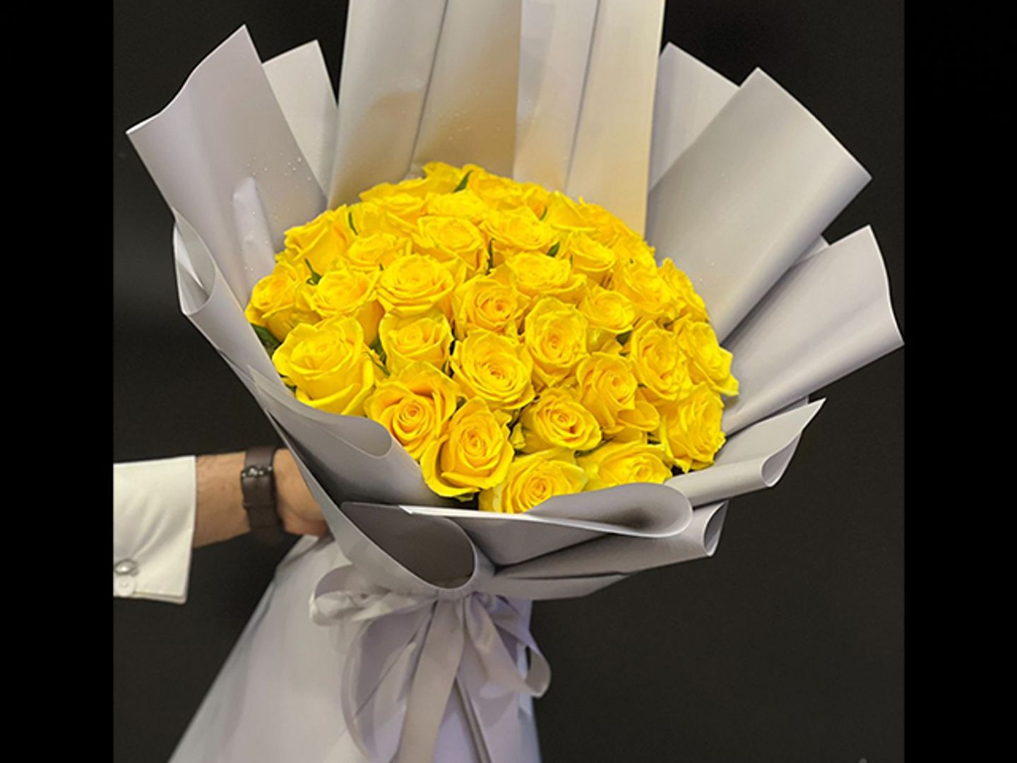 بوكيه لون اصفر حجم كبير