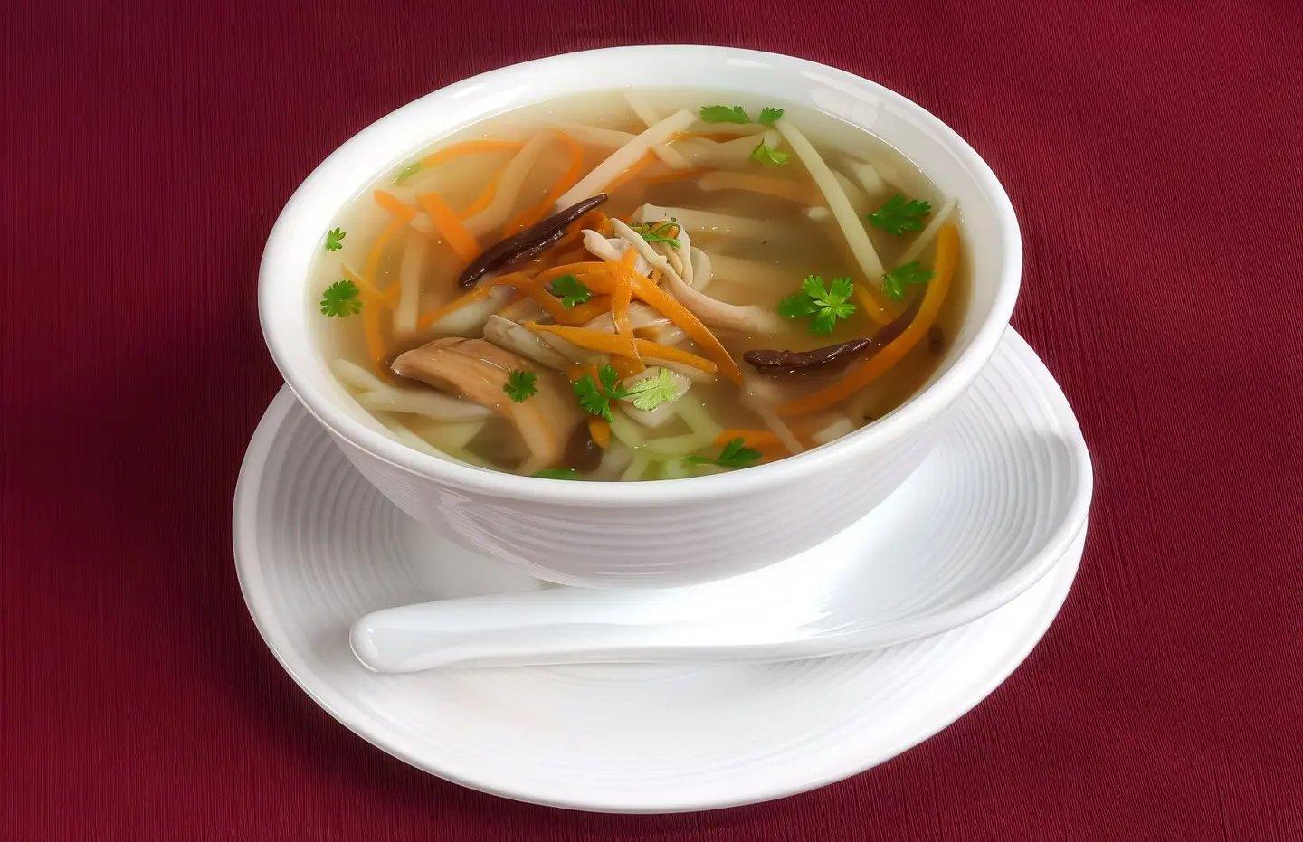 Black Mushroom And Chicken Soup