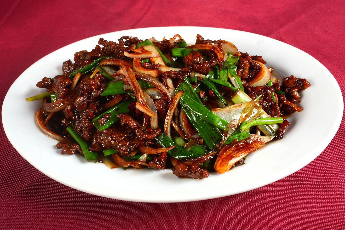 Beef With Spring Onions And Soya Sauce