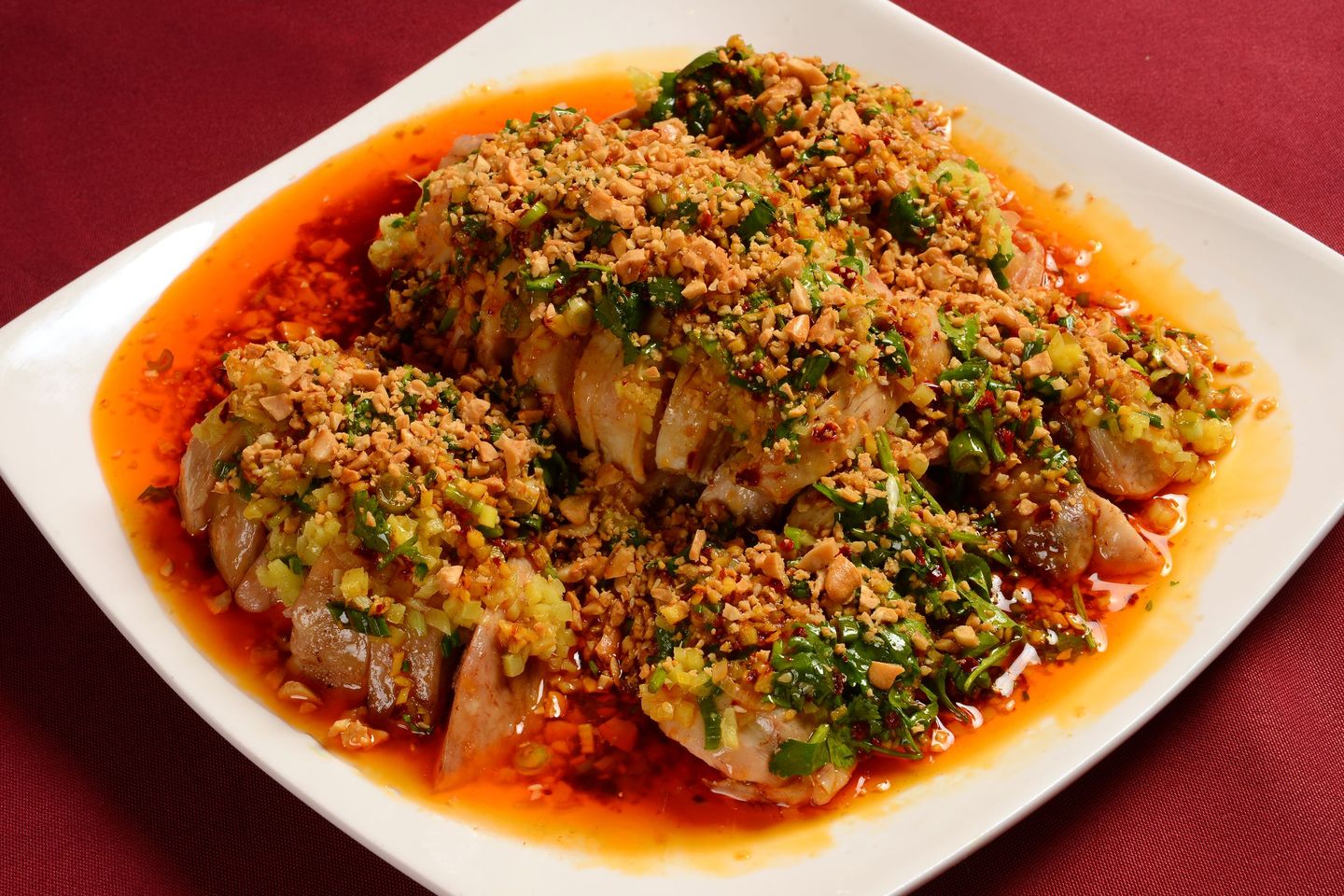 Steamed Chicken With Spicy Sauce Whole