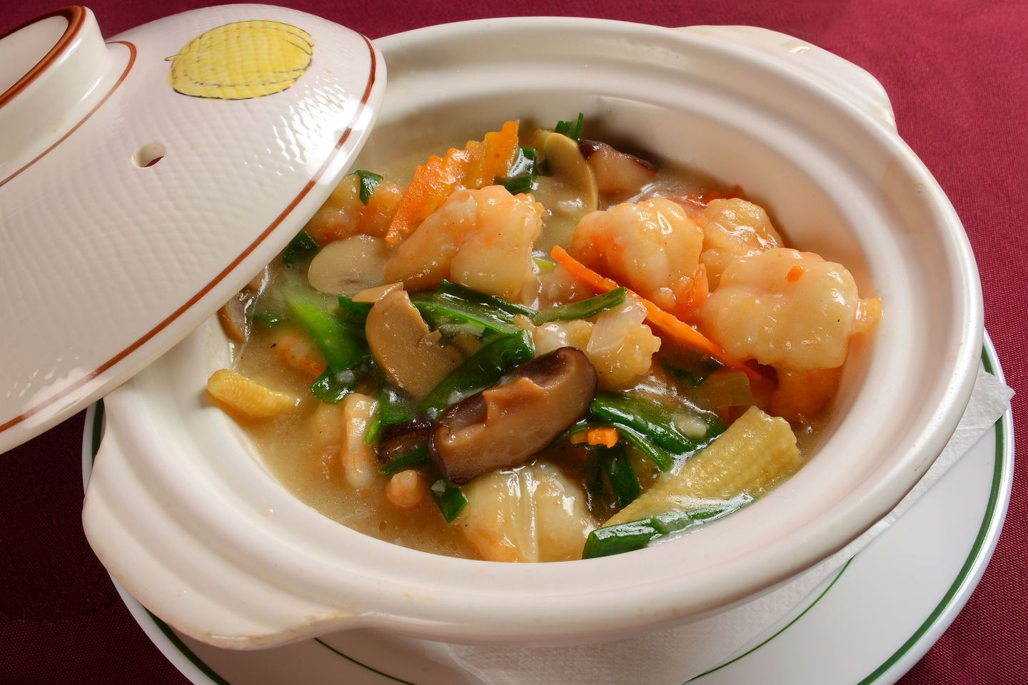 Shrimp Cooked Clay Pot