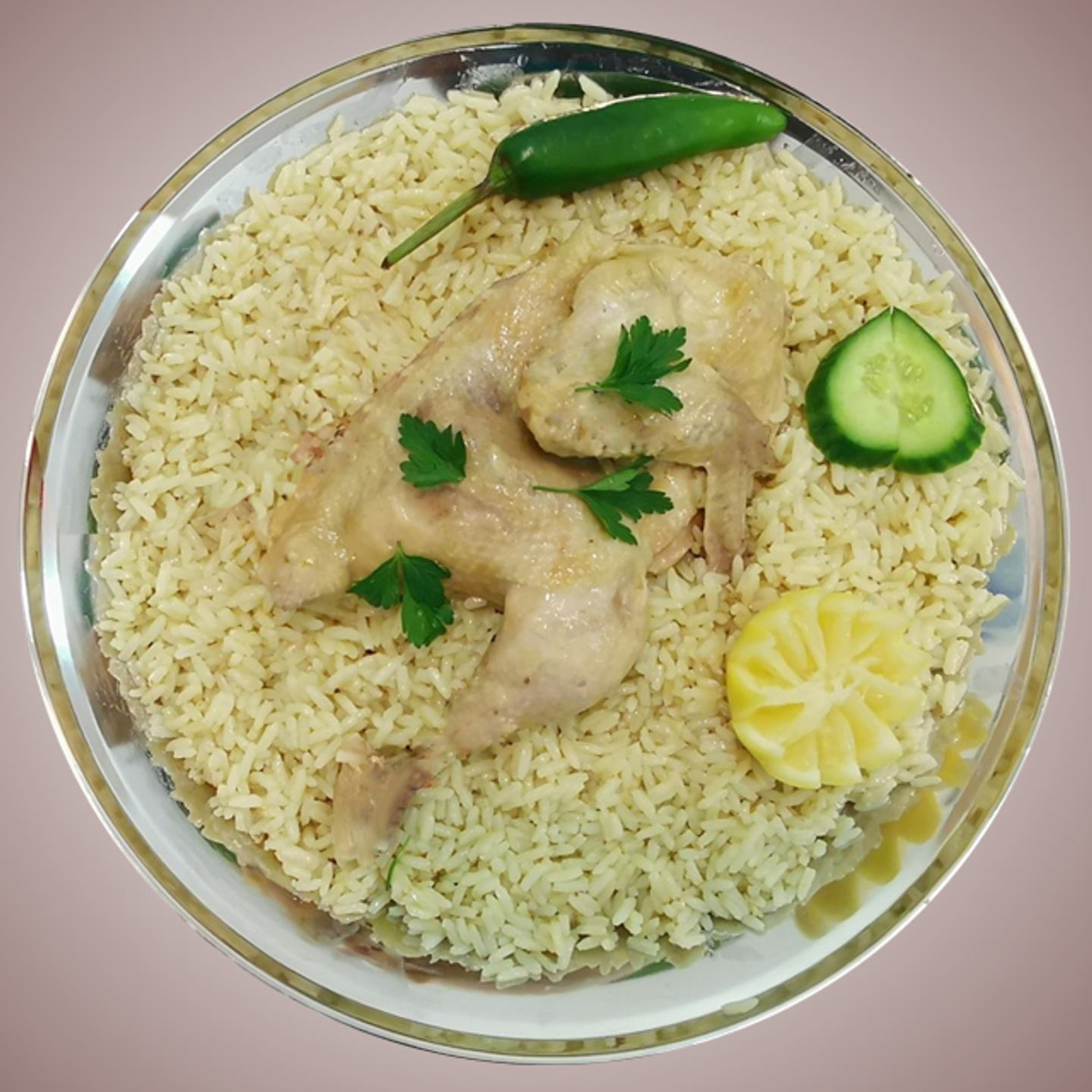 نصف دجاج عقبه ارز أبو بنت