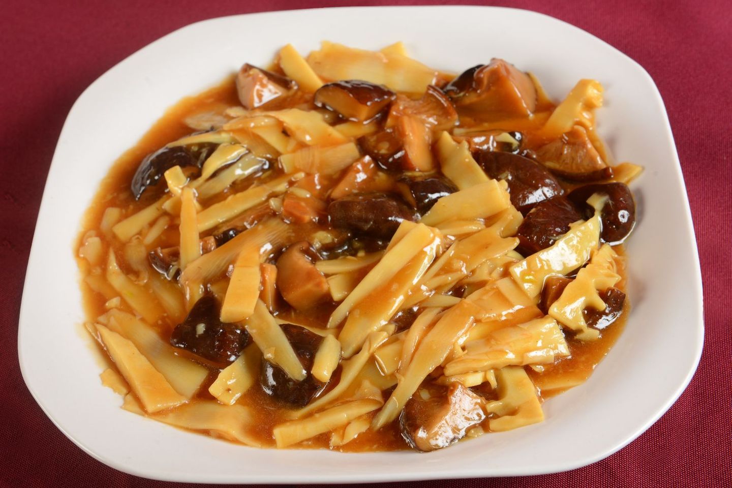 Black Mushroom And Bamboo Shoot Stir Fried