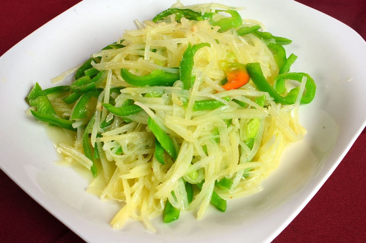 Shredded Potato With Bell Pepper