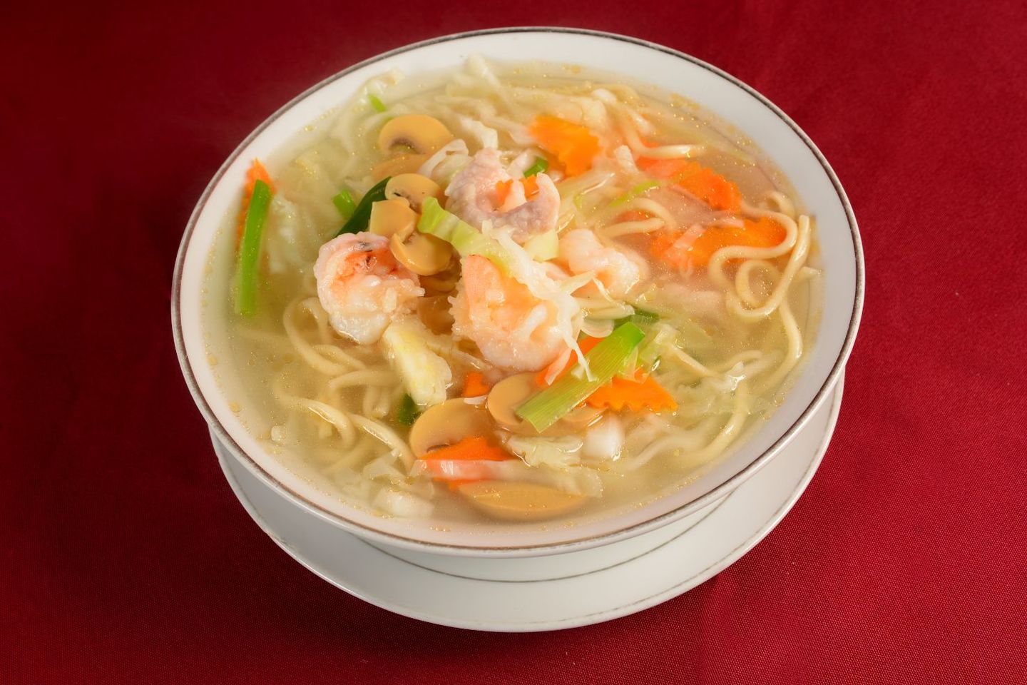 Noodle Soup With Seafood