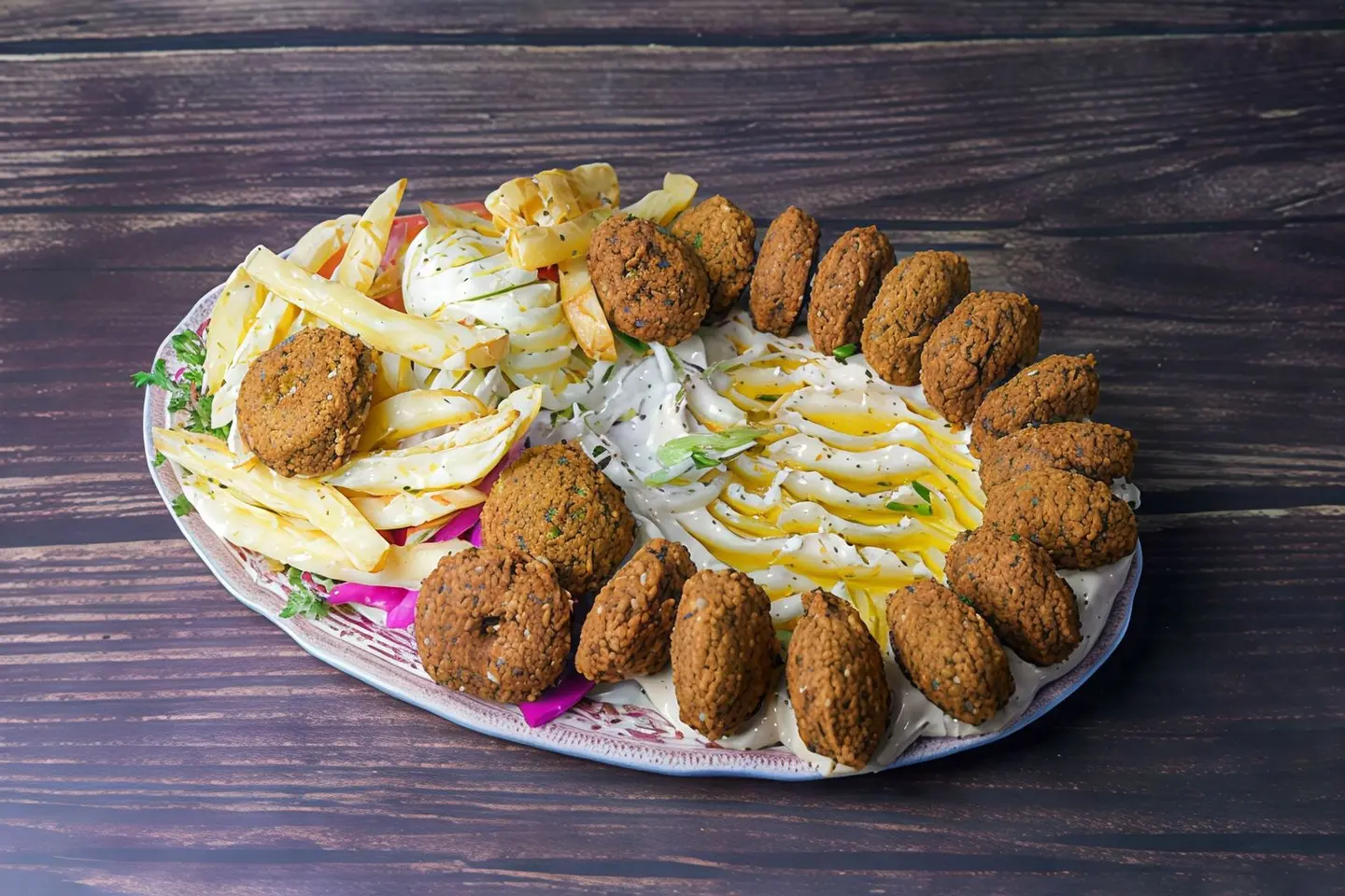صحن فلافل مشكل