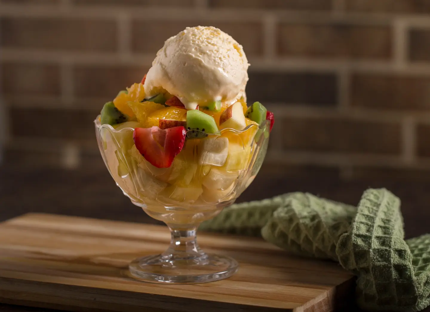 Fruit Salad With Ice Cream