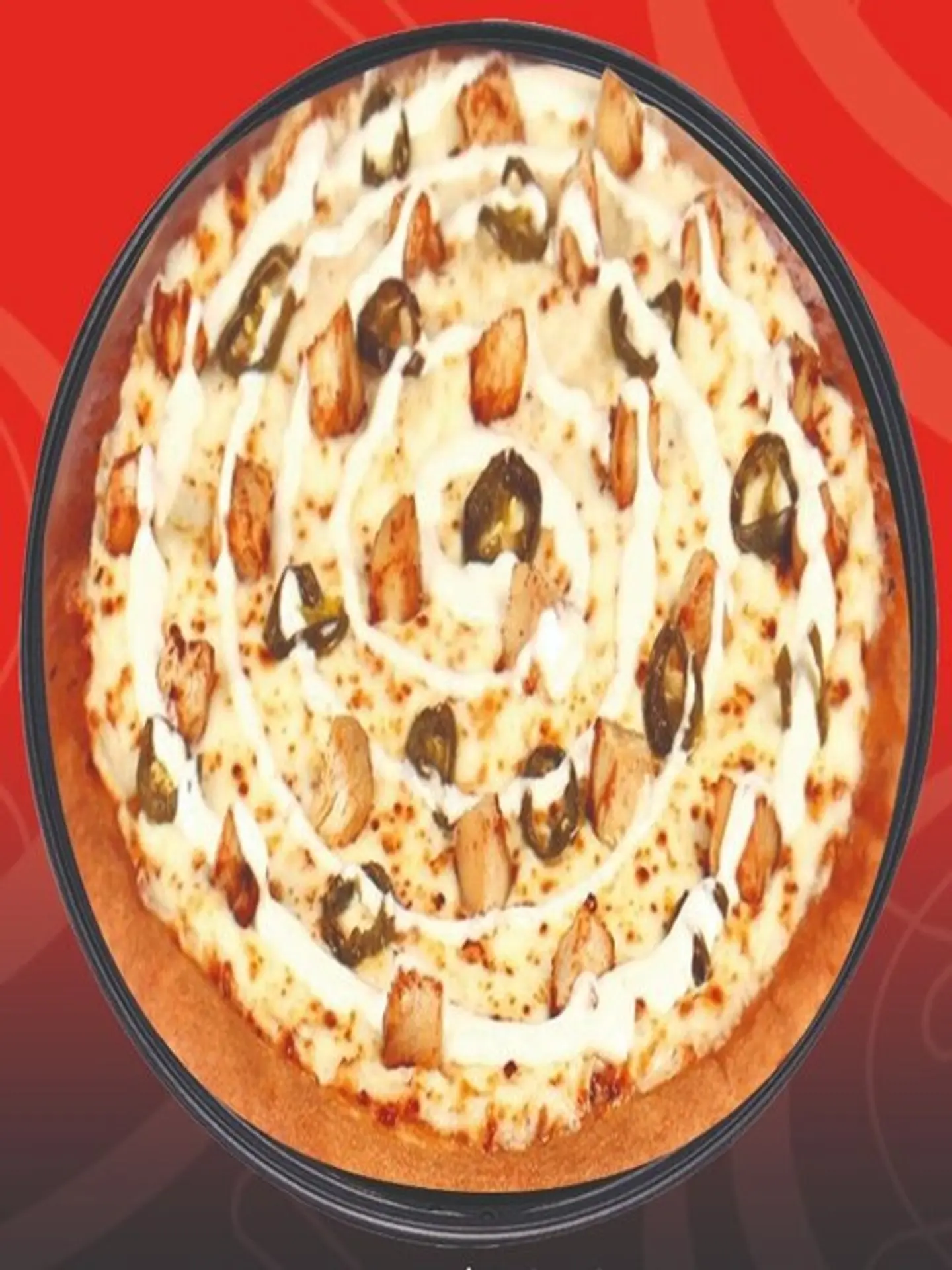 بيتزا دجاج رانش كبير