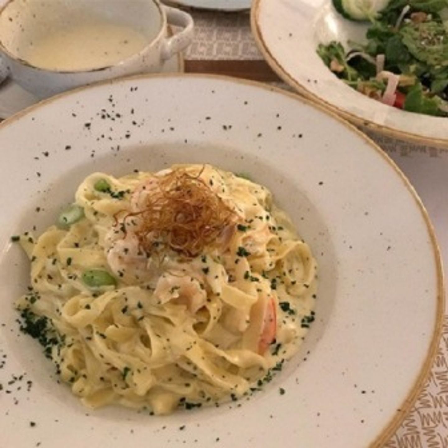 Gamberi Con Fettuccini