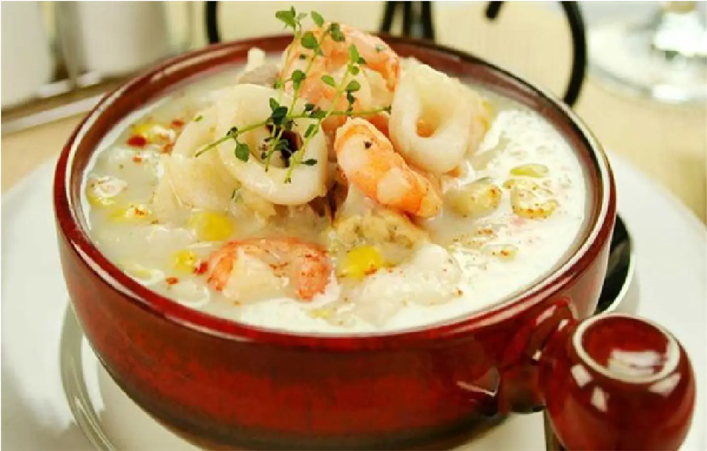 شوربة بحريه بالكريمة