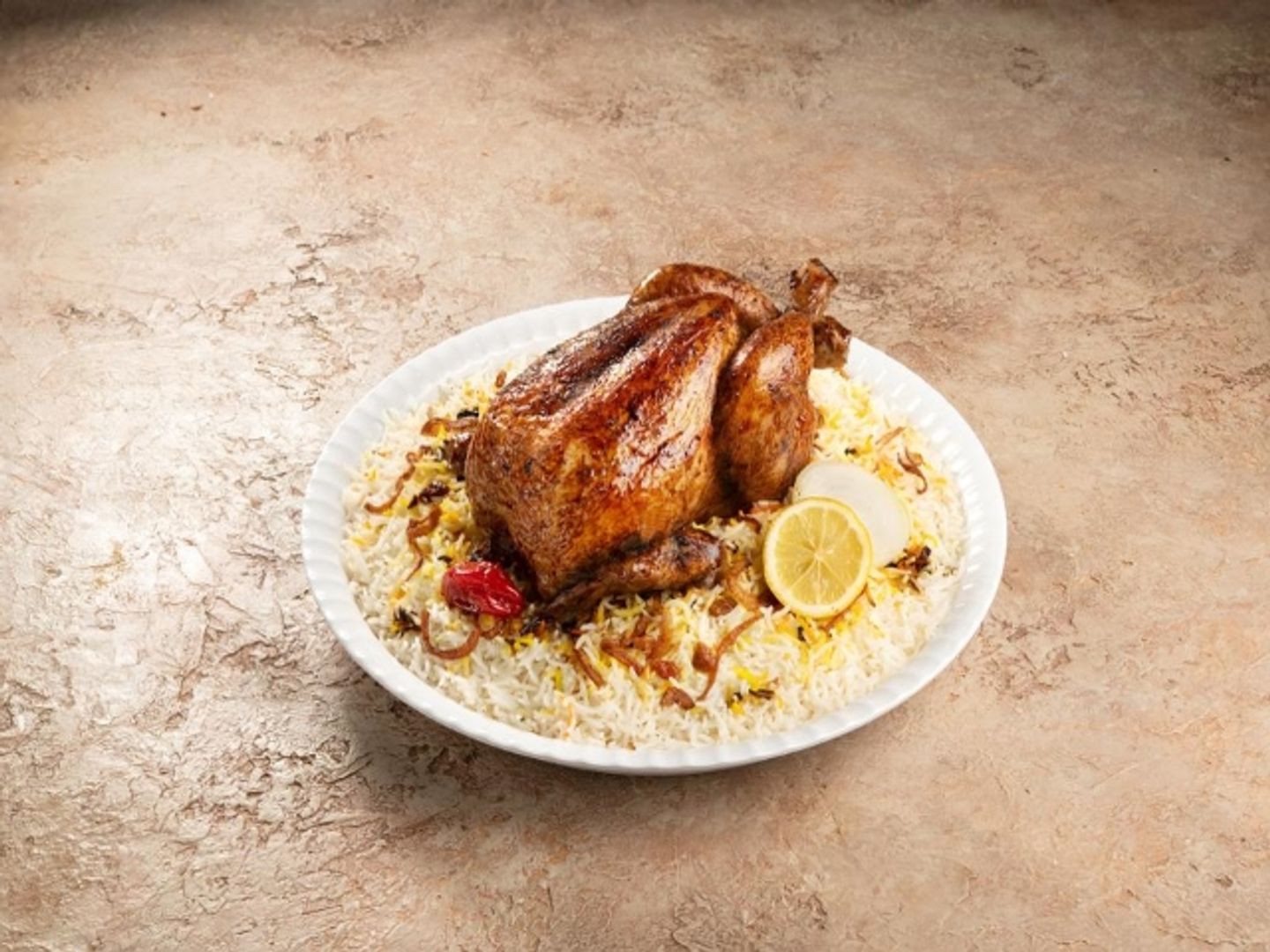نصف دجاجة شواية مع الرز - رز الموروث