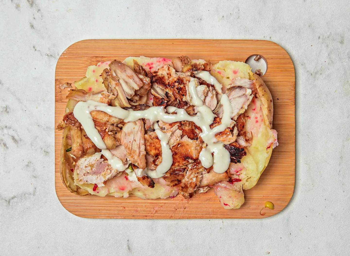 Grilled Fries With Chicken Shawarma