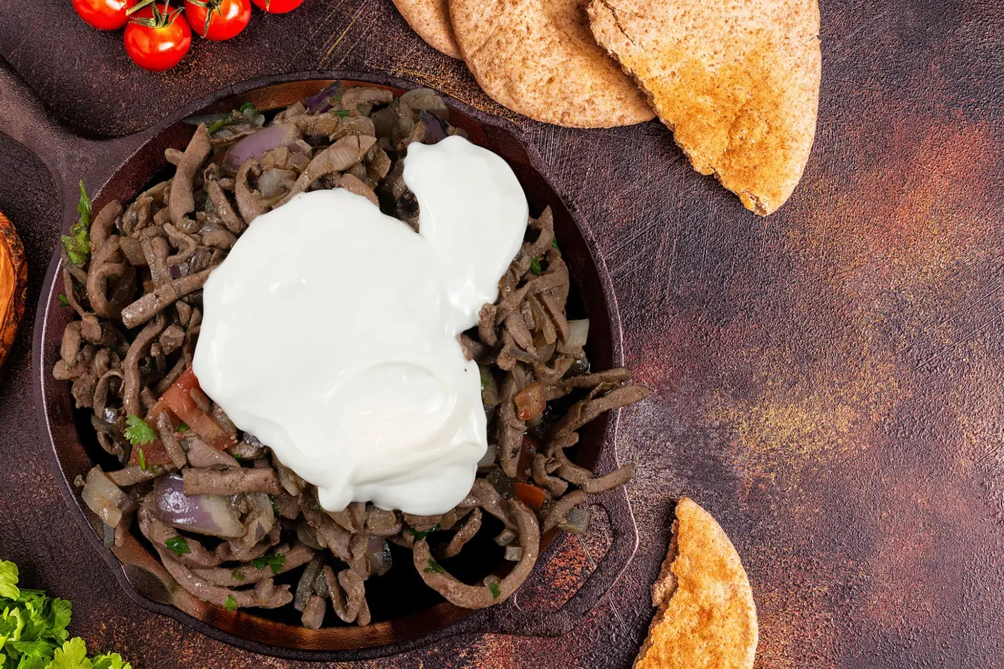 كبدة طازج بالجبن